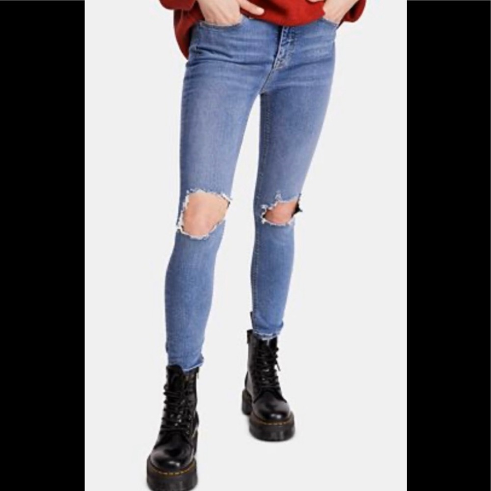 Free People Womens Size 28 High Rise Busted Skinny